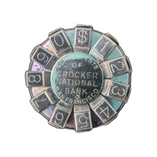 Antique 1912 Check Protector Page Mfg. Co. Compliments Of Crocker Nation Bank SF picture