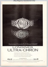 Longines Ultra-Chron Precision Automatic Stainless Watch Vtg 1968 Advertisement picture