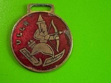 MB-009 Vintage ULLR Swedish Lucky Enameled medal Viking God Talisman of skiers picture