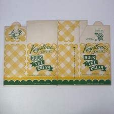 Vtg Keystone Bulk Ice Cream Carton Half Gallon Box Flat Knox PA NOS Dairy Sign picture