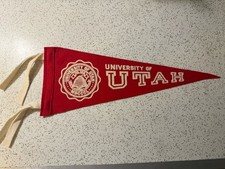 Vintage University of Utah Utes Felt Pennant Beehive Seal College Memorabilia picture