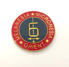 6th Marine Division Lapel Pin Hat Tack USMC Melanesia Striking Sixth New Breed picture