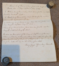 1828 Antique Calligraphy Whissonsett Thomas Neale Ann Neal Baptism Register picture