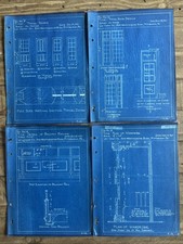 Lot of Vintage 1921 Blueprints - Cabinetry Shop Drawings picture