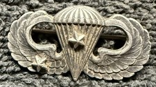 Beautiful WWII  Combat Jump Wings with Two Stars  picture