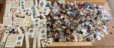 Vinitage MIXED   LOT of  Buttons Colorful  SOme Original Cards  Coats Clothes picture