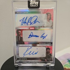 2026 Topps Marvel Vault Triple Auto Peggy Carter, Howard Stark, Jim Morita 12/25 picture
