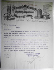 1904 Standard Oil Company Letter to A. Kuecherer, Zoar, OH - Billing mistakes picture