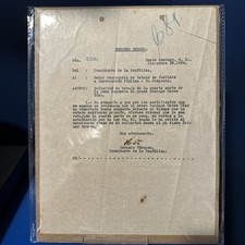 1924 Signed Document Horacio Vasquez President Of The Dominican Republic  picture