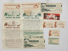 1950s vintage SMOKEY BEAR JUNIOR FOREST RANGER kit ephemera FOREST FIRES picture