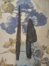 antique original Viking Or Medieval Spear Head Lance Original Two Artefacts  picture
