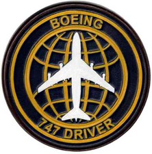 BOEING 747 DRIVER COLOR LEATHER PATCH picture