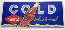 Vintage 1937 Coca Cola Cold Refreshment Ink Blotter Coke Advertising picture