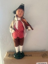 RARE Signed Byers Choice Thomas Jefferson 2006 Carolers  Williamsburg  W/Violin picture