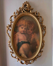 vintage 1969 Syroco Ornate Gold Oval ornate Frame No. 2314 , 25.75