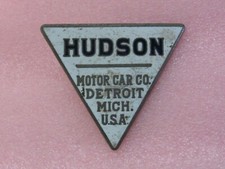 Vintage 1919-20  Hudson Detroit Radiator Badge Enamel Rare Trim Sign Emblem Car picture