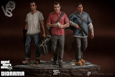 1:10 GTA V Unholy Trinity Diorama Michael Franklin Trevor UNPAINTED Resin Kit picture