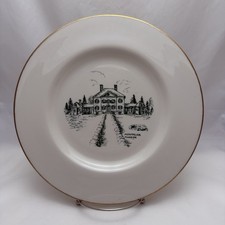 VTG 1976 Bicentennial Commemorative Plate Gold Rim Montpelier Mansion picture