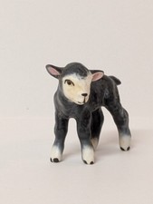 Rare Vtg Hagen Renaker Matte Black/Dark Gray Miniature Porcelain Lamb Figurine picture