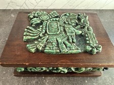 Vintage Aztec Or Mayan Decorated Keepsake/jewelry Box. Measurements In Pictures picture