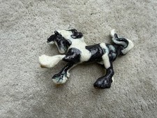 COOL Custom OOAK Breyer Horse Stablemate Glitter Black White Pinto Gypsy Vanner picture