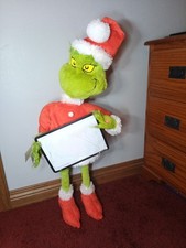 Gemmy animated Grinch holiday figure 3ft tall Christmas With New With Video Rare picture