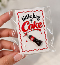 Coca-Cola Mini Coke Bottle Charm Little Bag of Coke Gag Gift picture
