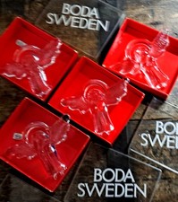 4 Vtg Swedish KOSTA BODA Xmas ANGEL ornaments  picture