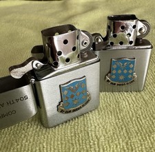 (2) Vintage 1960’s Vulcan Lighters US Army 504th Aviation Battalion Vietnam Era picture