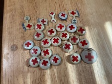 Vtg Lot 25 American Red Cross Pins Buttons WWI 1919 Annual Roll Call Drive picture