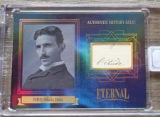 2024 Eternal Cuts World Celebrities Nikola Tesla History  blue relic  #66/75 picture