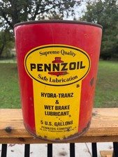 Vintage Pennzoil 5 Five Gallon Metal Oil Can Empty  picture