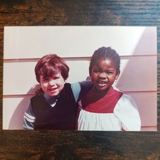 Cute Little Kids Friends  / Vintage Snapshot Found Photo picture