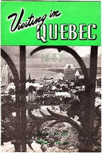 Visiting in Quebec Canada 1957 Canada Vintage Booklet Ads Photos picture