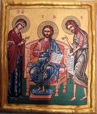 Deesis Deisis Christ Mary John The Baptist Greek Eastern Orthodox Icon picture