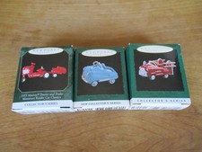 Kiddie Car Classics Series - Vintage Hallmark Keepsake Miniature Ornaments Set 3 picture