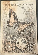 Vtg Antique Advertising Victorian Trade Card Est. 1853 H. Thompson’s Grand Soap picture