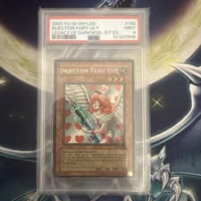 Injection Fairy Lily LOD-100 Legacy of Darkness 1st Edition Yugioh PSA 9 picture