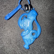 1980s Vintage Droopy The Dog Clip Bell Charm Necklace picture
