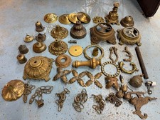 Vintage Antique Brass Lamp Misc Parts And Pieces For Repair picture