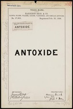 Photo:Harrison Bros Co Antoxide Paints Stains Varnishes Trademark 1890s picture