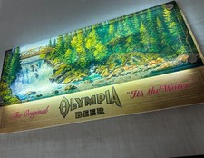 Olympia Beer Sign with vintage waterfall scene 12