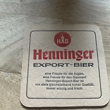 Vintage Henninger Beer Coaster German Export-Bier Prost Retro Ad 1960s/1970s picture