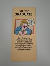 Vintage 1999 Hallmark Graduation Card Dan Discourse Humor picture