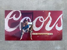 🔥 NOS 1989 Vintage Coors Banquet / Light  Beer Model Hot Girl Rare Poster Sexy picture