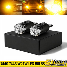 2x 7443 7440 7444 LED Amber Brake Tail Light Bulbs for Ram 1500 2500 3500 picture