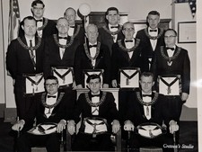 1968 Masonic Lodge Group Portrait Photo Sanford Maine Freemason Creteau's Studio picture