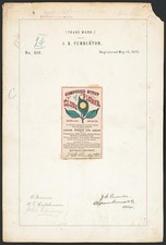 Photo:J S Pemberton 1872 Globe Flower Cough Syrup Trade Mark Label picture