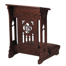 #Kneelers, Florentine Collection Kneeler - Walnut Prayer Kneeler, Church or Home picture
