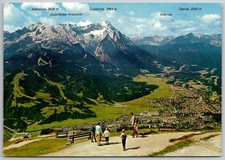 Vintage Zugspitze Grainau Germany Alps Mountain View Postcard 1982 picture